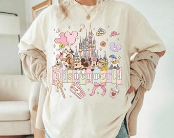Vintage Micky Disneyworld Komfort Farben Shirt, Retro Micky und Freunde Shirts, Walt Disneyworld Tee