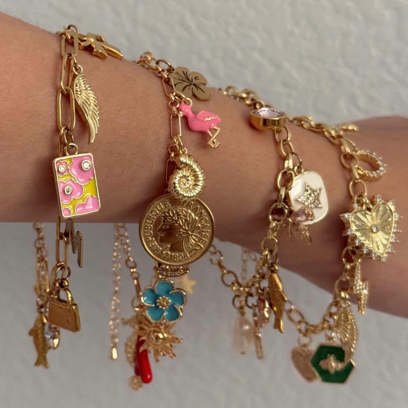 Custom Charm Bracelet With 400+ Charms to Choose From - Etsy
