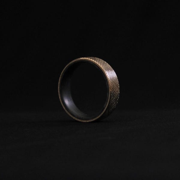 Knurled Bronze Ring