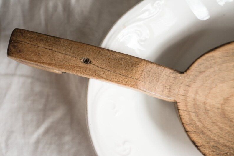 Antique Wood Butter Paddle, Farmhouse & Cottagecore Kitchen Ware image 9