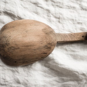 Antique Wood Butter Paddle, Farmhouse & Cottagecore Kitchen Ware image 3