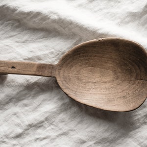 Antique Wood Butter Paddle, Farmhouse & Cottagecore Kitchen Ware image 2