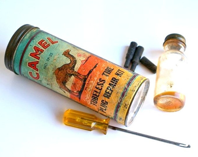 Vintage Camel Tire Repair Kit Etsy