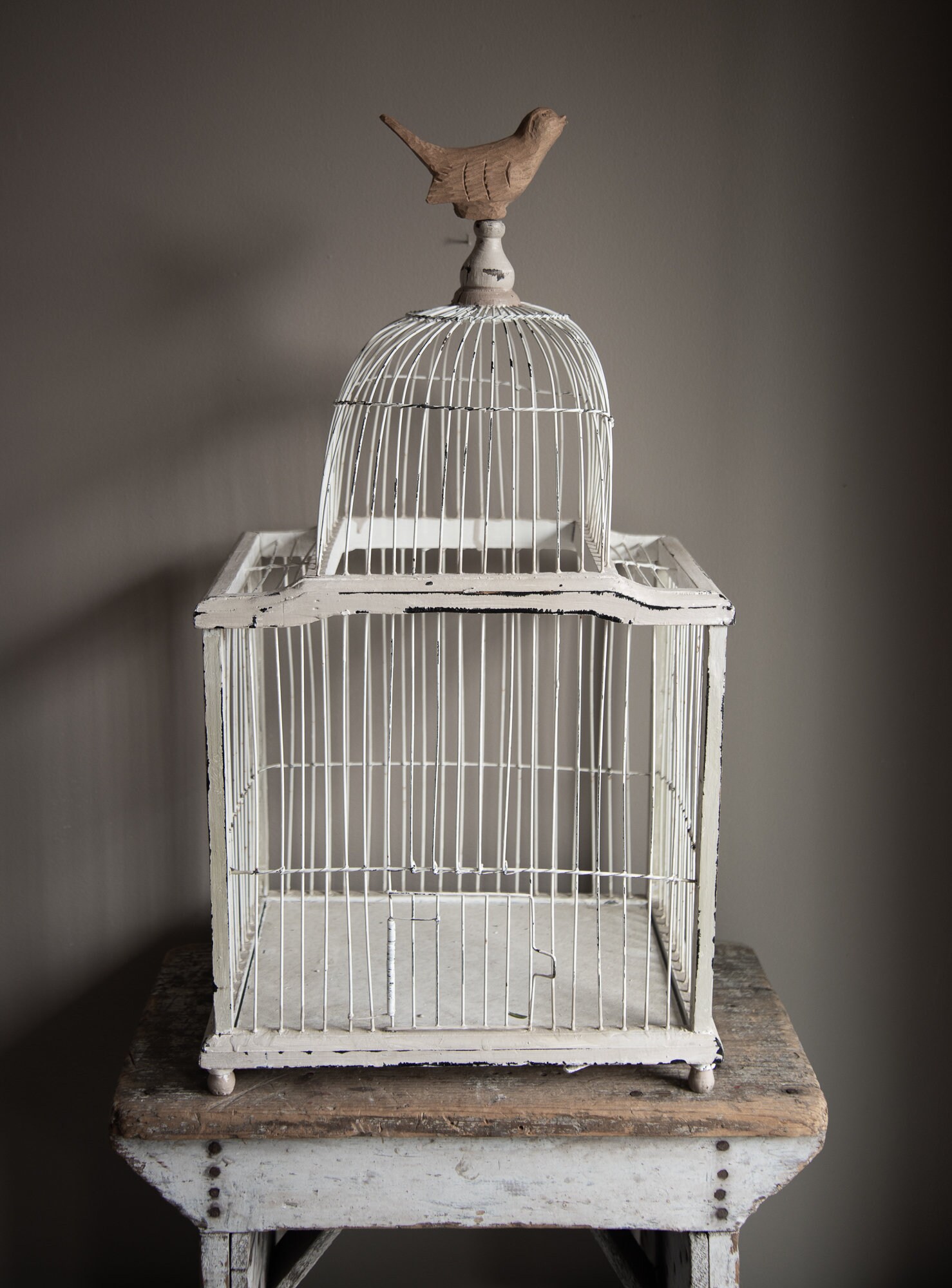 Victorian Era White Wooden Bird Cage Wedding Bird Cage Boho | Etsy