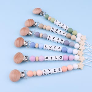 Custom Binky Clip, Personalized Pacifier Holder, Unique Baby Shower Gift, Gender Neutral Soother Chain, Handmade Quality，New Mom Gift