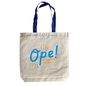 Ope! Tote Bag, borsa della spesa del Midwest, borsa di tela, borsa della biblioteca, regalo del Minnesota