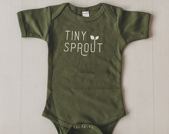 Tiny Sprout Baby Bodysuit, Unisex Baby Clothes, Plant Clothing, Baby Shower Gift, New Baby Gift, Unisex