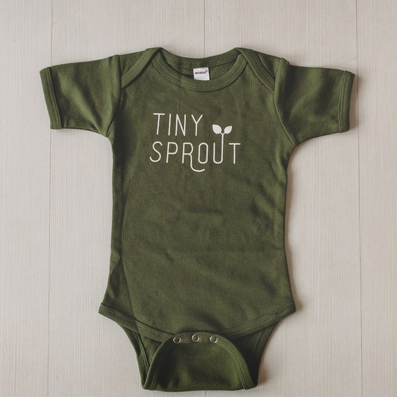 Tiny Sprout Baby Bodysuit Unisex Baby Clothes Plant Clothing