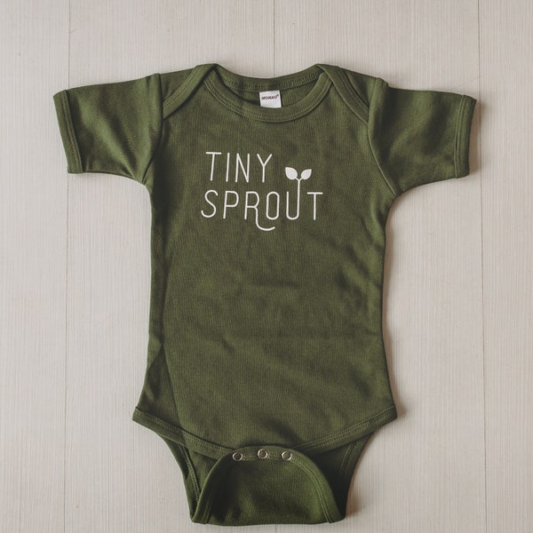 Tiny Sprout Baby Bodysuit, Unisex Baby Clothes, Plant Clothing, Baby Shower Gift, New Baby Gift, Unisex