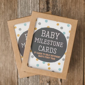 Cartes d’étape pour bébé, cartes photo pour bébé, cadeau de nouveau bébé, cadeau de baby shower, cadeau de bébé non sexiste, cartes de première année