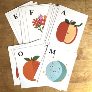 First Words Flashcards, Preschool Cards, Alphabet Flash Cards, New Baby Gift, Toddler and Preschool Early Learning, ABC Cards image 2