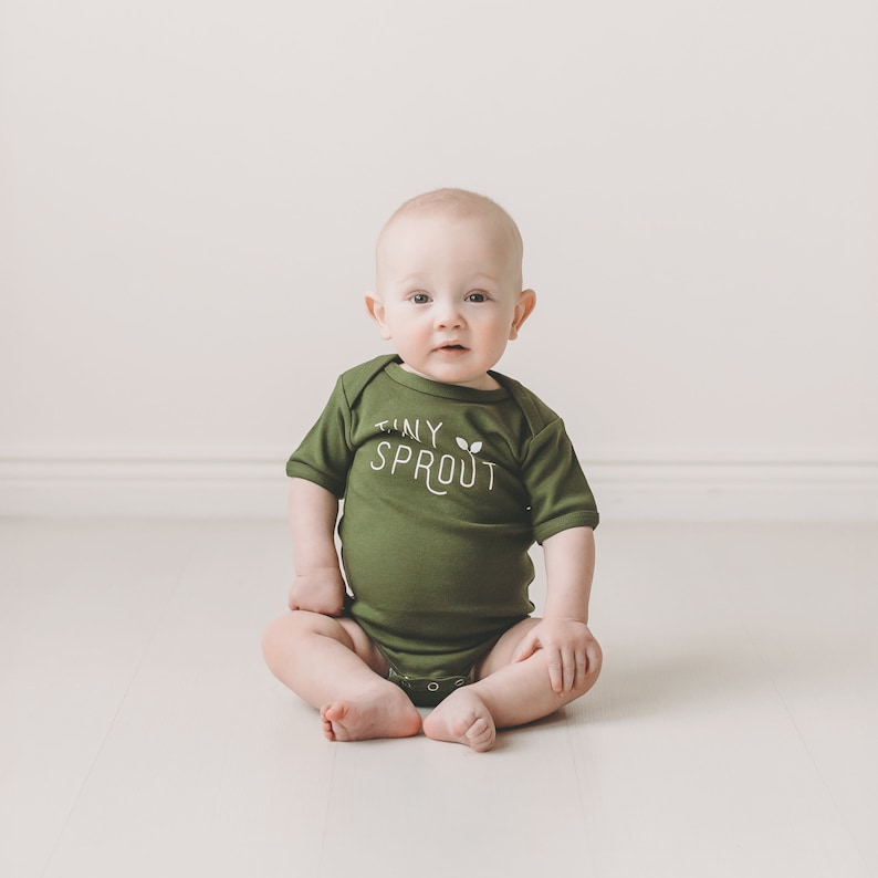 Tiny Sprout Baby Bodysuit Unisex Baby Clothes Plant Etsy