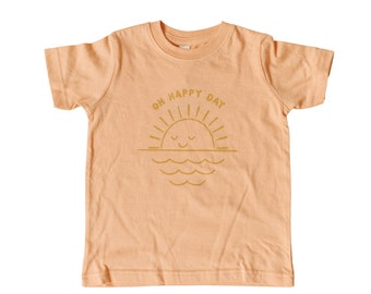 Oh Happy Day T-shirt, kid's graphic tee, Toddler happy shirt, summer tee, unisex kids clothing, gender neutral t-shirt