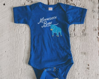 Minnesota Babe Baby Bodysuit, Babe the Blue Ox onesie, Paul and Babe clothing, Minnesota bodysuit, Baby Shower Gift, New Baby Gift, Unisex