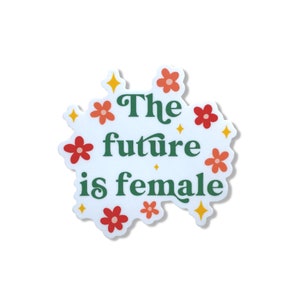 The Future is Female Vinyl Sticker, feminist sticker, laptop decal, water bottle sticker, funny sticker