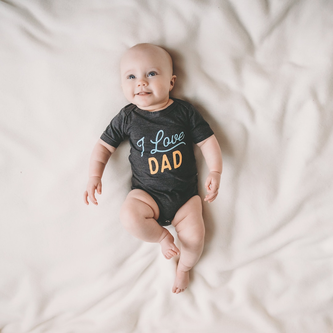I Love Dad Baby Bodysuit, Father's Day Gift, Baby Shower Gift, New Baby