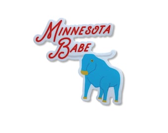 Minnesota Babe vinyl sticker, Wattle Bottle Decal, Minnesota Gift, Midwest sticker, Laptop sticker