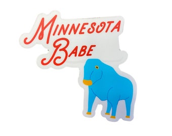 Imán de Minnesota Babe, imán de Babe the Blue Ox, imán para refrigerador, imán para automóvil