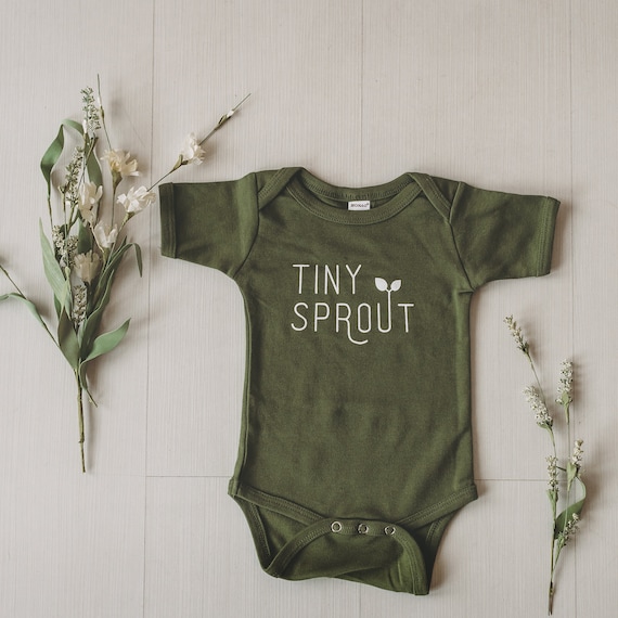 Tiny Sprout Baby Bodysuit Unisex Baby Clothes Plant Clothing