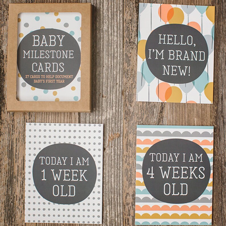 Baby Milestone Cards, Baby Photo Cards, New Baby Gift, Baby Shower Gift ...