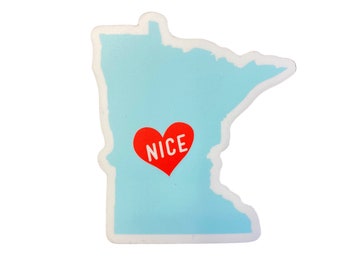 Minnesota Nice Magnet, Midwest Magnet, Fridge Magnet, Car Magnet