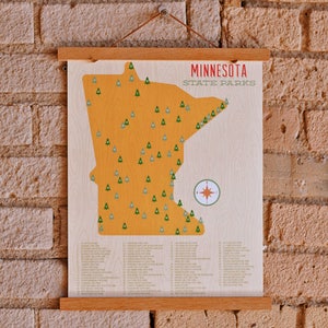 Minnesota State Park Print, State Map Poster, Minnesota Digital Print, MN Art, MN State Map print par Sweetpea and Co.
