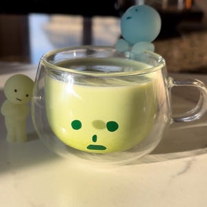 Smiski Matcha Cup, Glass, Iced Coffee, Tea