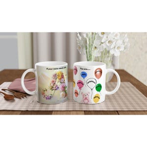 Buchstabe A Namenstasse - Positive Vibes Keramik Kaffeetasse - Einzigartiges Geschenk für einen Buchstaben A Namen