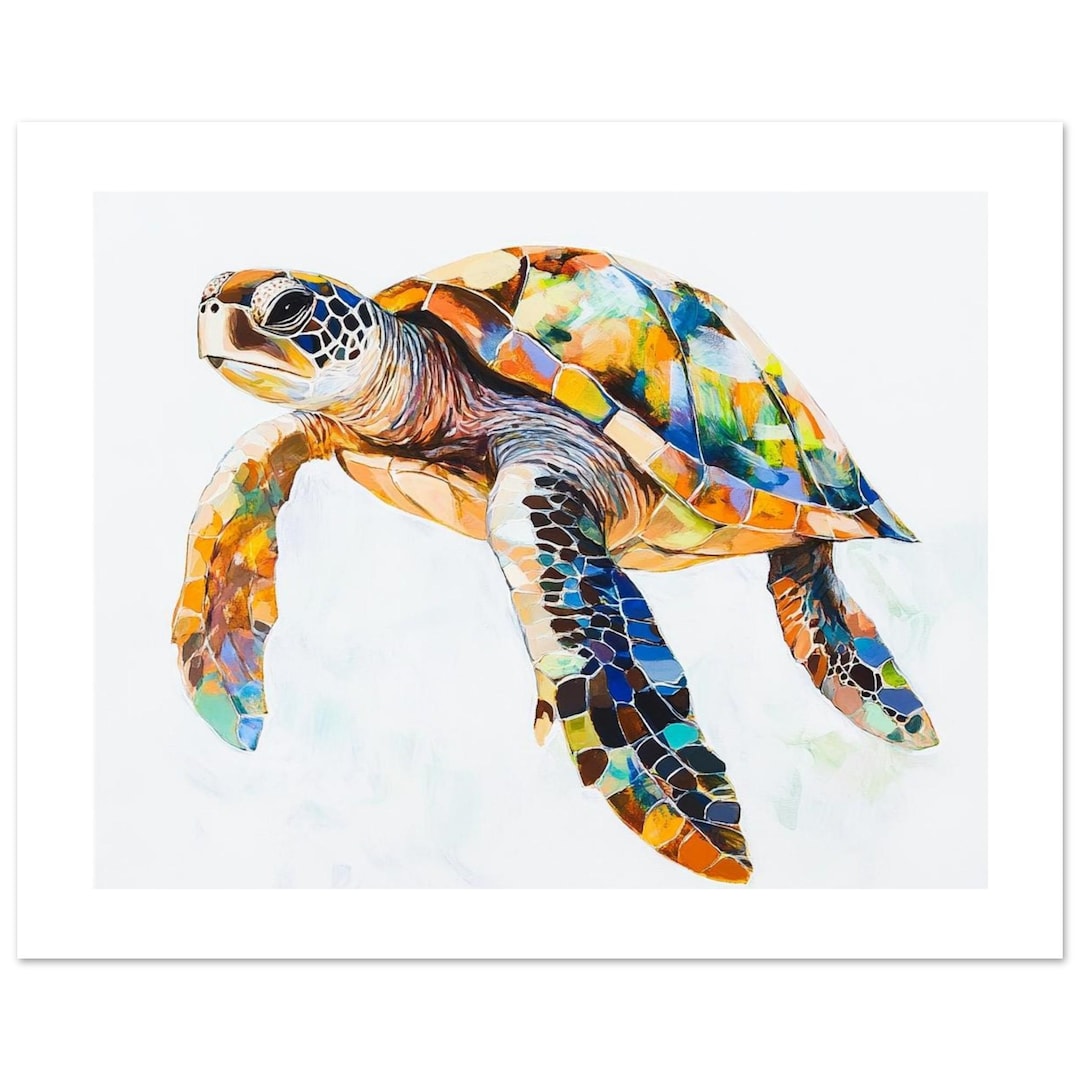 hawksbill-sea-turtle-art-print-stunning-acrylic-poster-ocean-decor