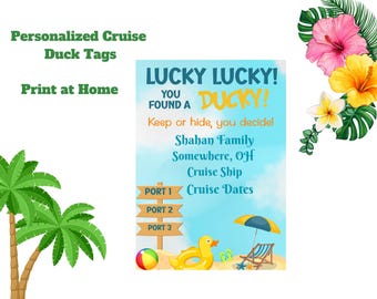 Personalized Cruise Duck Tags