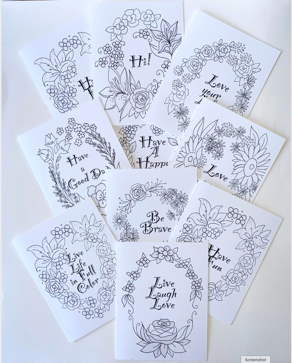 Coloring Cards - Etsy