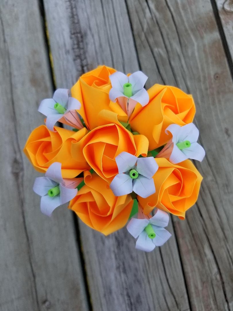 Origami flowers roses small arrangement | Etsy
