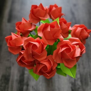 Origami roses - spring colors