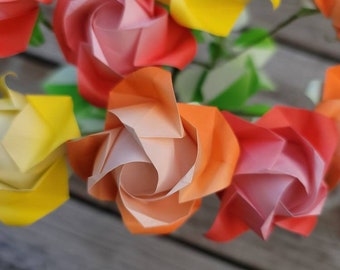 Origami roses