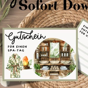 Spa Day Voucher | Digital Wellness Voucher to Print | Give the Gift of Relaxation & Recreation | Gift Idea for a Girlfriend