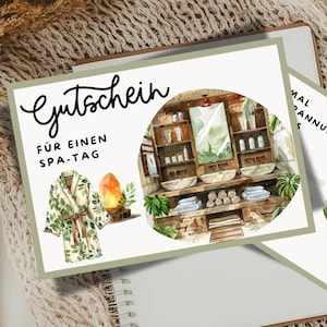 Spa Day Voucher | Digital Wellness Voucher to Print | Give the Gift of Relaxation & Recreation | Gift Idea for a Girlfriend