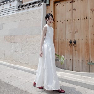 Drop Waist Textured Wedding Dress