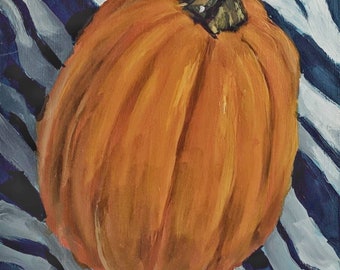 Original Painting, 5x7" Acorn Squash Still Life