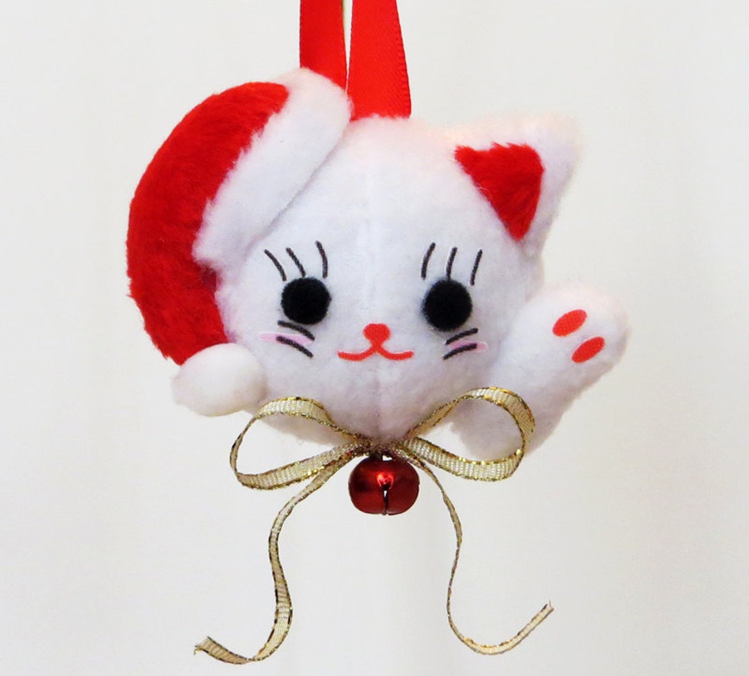 Lucky Cat Japanese Christmas Ornament Etsy