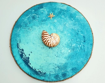 MANDALA Shell Mare in Acrilico en conchiglia vera