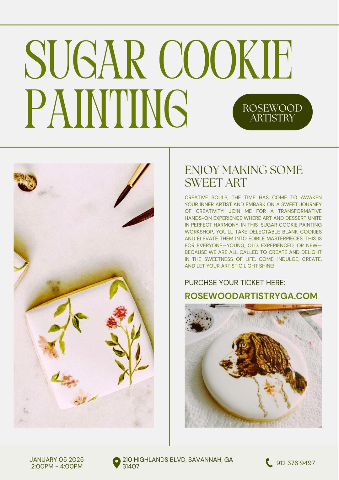 Jan. 5th Sugar Cookie Painting Workshop Group Art Therapy Pop up ...