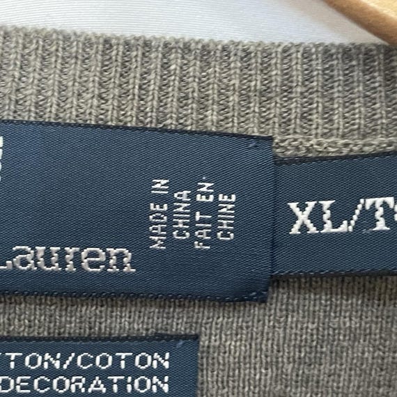 Polo Ralph Lauren Sweater Vest-Men's XL-Gray Pima… - image 11