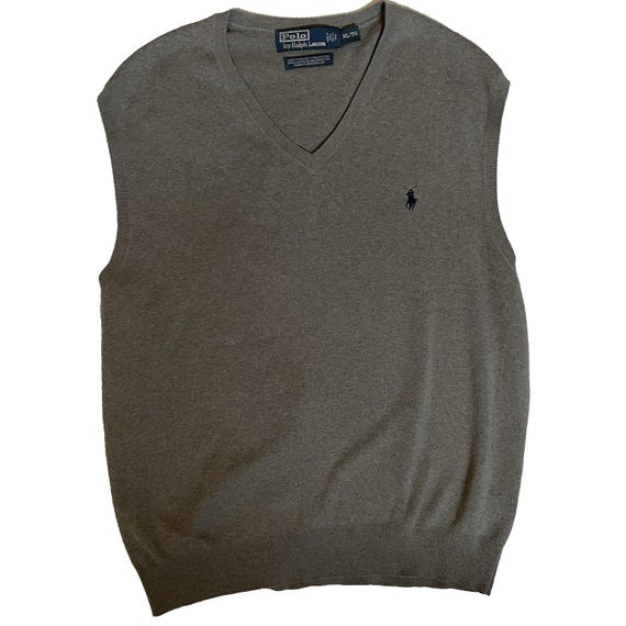 Polo Ralph Lauren Sweater Vest-Men's XL-Gray Pima… - image 4