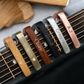 Personalized Metal Guitar Capo Engraved with Name - Music Gift for Dad Play Guitar Custom Capo with Wood Grain