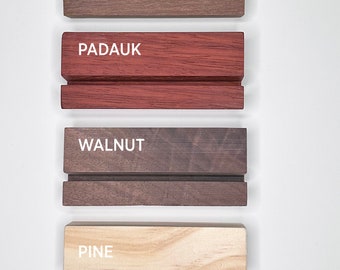 Wood stand for desk calendar Teak Padauk Walnut Pine