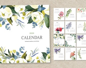 2026 Desk Calendar Wall Calendar OPHELIA