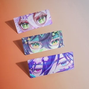 Genshin-impact Kinich Iansan Ororon lenticulaire kaartsticker, decoratie bureautas