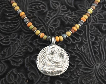 Buddha Unisex Necklace, Spiritual Jewelry, Yoga Gifts, Buddha Necklace, Men Women Jewelry, Zen Necklaces