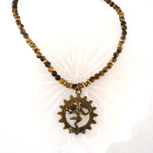 Dancing Shiva Hindu Unisex Necklace, Nataraj Jewelry, Spiritual Cosmic Dance