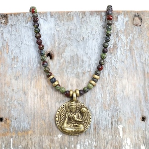 Buddha Men Women Necklace, Yoga Gifts, Buddha Necklace, Zen Necklaces, Buddha Jewelry, Zen Gifts, Yoga Jewelry